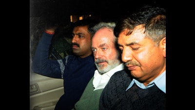 Christian James Michel (centre) was extradited to India in December 2018 in a case registered against him by the CBI. (HT Photo) Christian James Michel (centre) was extradited to India in December 2018 in a case registered against him by the CBI. (HT Photo)