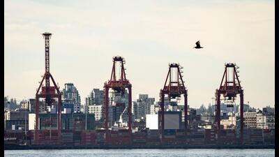 Container cranes at the Port of Vancouver in Vancouver, British Columbia, Canada. (Bloomberg) Container cranes at the Port of Vancouver in Vancouver, British Columbia, Canada. (Bloomberg)