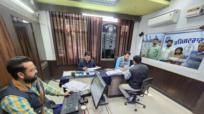 Despite the strike of tehsildars, the process of the registration of land continues in Bathinda tehsil office on Tuesday. (Sanjeev Kumar/HT)