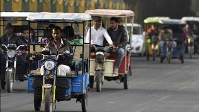 Faced with growing scrutiny, MC officials have now pinned the responsibility for the missing e-rickshaws on several sanitary inspectors. (HT photo for representation)