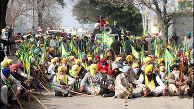 In a bid to thwart the Samyukt Kisan Morcha’s ‘pucca morcha (week-long protest)’ in the state capital of Chandigarh from March 5, Punjab Police raided houses of farm union leaders and detained several of them. (HT file photo) In a bid to thwart the Samyukt Kisan Morcha’s ‘pucca morcha (week-long protest)’ in the state capital of Chandigarh from March 5, Punjab Police raided houses of farm union leaders and detained several of them. (HT file photo)