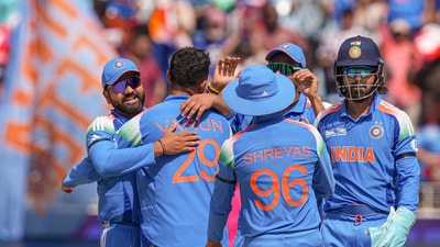India were put to bowl first by Steve Smith after losing the toss for the 14th consecutive time in ODIs. Travis Head got off to a freewheeling start, as India had feared, but the irresistible Varun Chakravarthy sent him back in the ninth over, when the Australian had scored 39 in 33 balls. (PTI) India were put to bowl first by Steve Smith after losing the toss for the 14th consecutive time in ODIs. Travis Head got off to a freewheeling start, as India had feared, but the irresistible Varun Chakravarthy sent him back in the ninth over, when the Australian had scored 39 in 33 balls. (PTI)