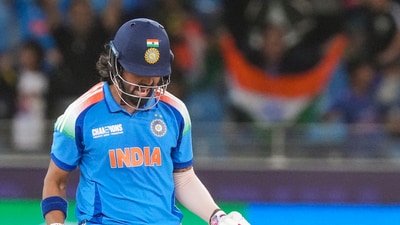 KL Rahul finished it off with a six off the first ball of the penultimate over. He finished unbeaten on 42 off 34 balls. (PTI) KL Rahul finished it off with a six off the first ball of the penultimate over. He finished unbeaten on 42 off 34 balls. (PTI)