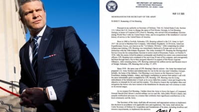 Pete Hegseth renamed Fort Moore to Fort Benning. (AP) Pete Hegseth renamed Fort Moore to Fort Benning. (AP)