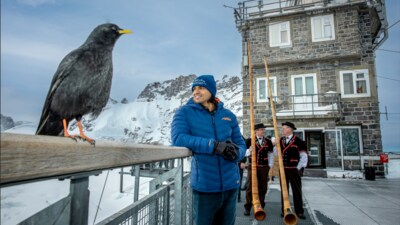 Olympic gold medalist Neeraj Chopra enjoys the breathtaking heights of Jungfraujoch. Olympic gold medalist Neeraj Chopra enjoys the breathtaking heights of Jungfraujoch.