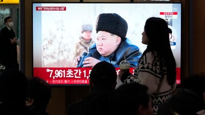 A TV screen shows an image of North Korean leader Kim Jong Un during a news program at Seoul Railway Station in Seoul, South Korea, Friday, Feb. 28, 2025. (AP Photo/Ahn Young-joon) (AP) A TV screen shows an image of North Korean leader Kim Jong Un during a news program at Seoul Railway Station in Seoul, South Korea, Friday, Feb. 28, 2025. (AP Photo/Ahn Young-joon) (AP)
