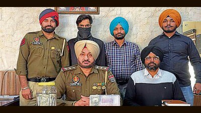 The accused in police custody in Mohali on Tuesday. (HT Photo)