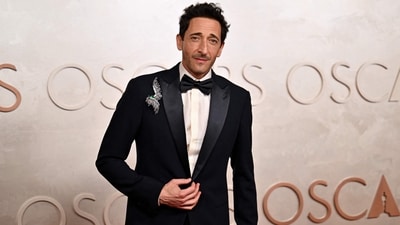 Adrien Brody reacts to his viral 'gum-throwing' incident at Oscars 2025. (AFP) Adrien Brody reacts to his viral 'gum-throwing' incident at Oscars 2025. (AFP)