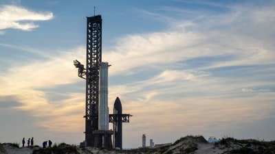 The Starship flight was unable to take off (Getty Images via AFP) The Starship flight was unable to take off (Getty Images via AFP)