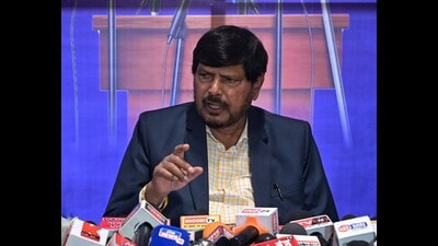 Union minister of state Ramdas Athawale at a press conference in Lucknow on March 4. (HT photo) Union minister of state Ramdas Athawale at a press conference in Lucknow on March 4. (HT photo)