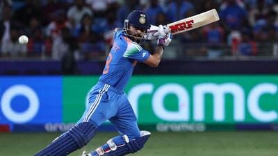 Virat Kohli in action against Australia on Tuesday. (AFP)