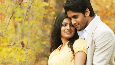 Samantha Ruth Prabhu and Naga Chaitanya in a still from Ye Maaya Chesave. Samantha Ruth Prabhu and Naga Chaitanya in a still from Ye Maaya Chesave.