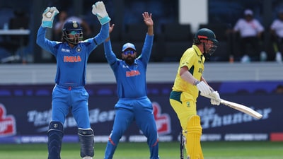 Indian spinner Varun Chakravarthy dismissed Australian batsman Travis Head in his very first over Indian spinner Varun Chakravarthy dismissed Australian batsman Travis Head in his very first over