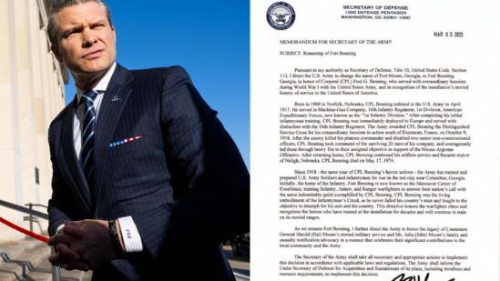 Pete Hegseth renamed Fort Moore to Fort Benning. (AP)