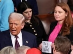 US President Donald Trump at a joint session of Congress. US President Donald Trump at a joint session of Congress.