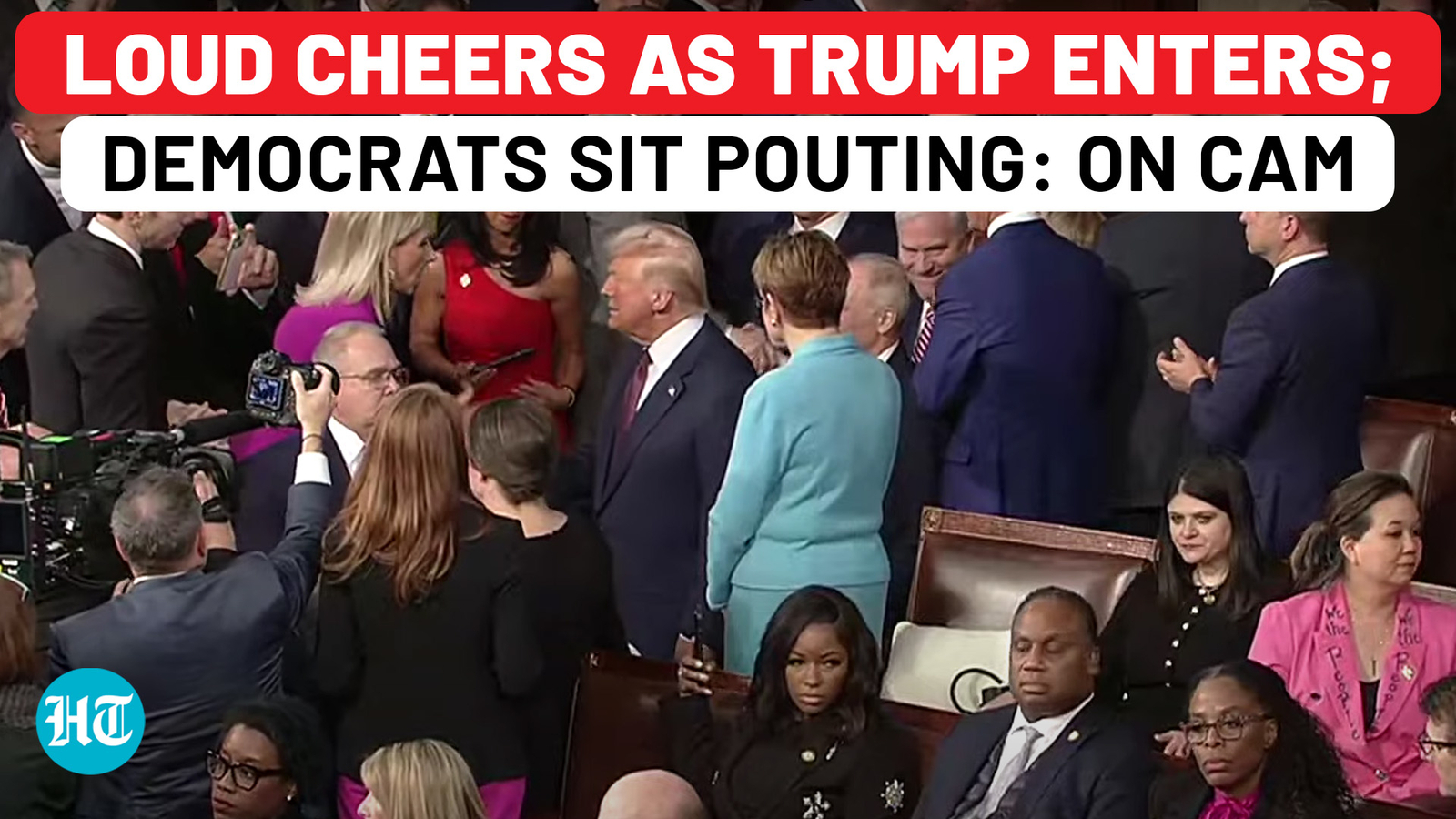 Trump Congress: Watch How Democrats Reacted To Loud Cheers As President ...