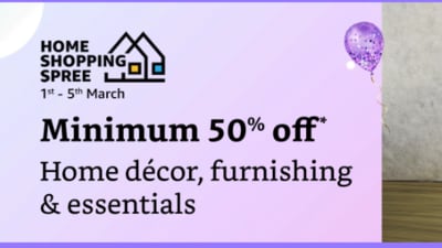 Amazon shopping spree: Minimum 50% off Amazon shopping spree: Minimum 50% off