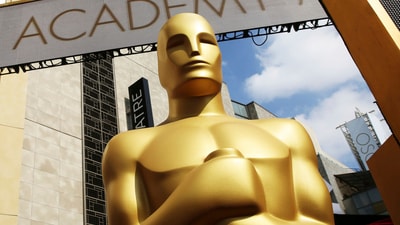 FILE - An Oscar statue appears outside the Dolby Theatre for the 87th Academy Awards in Los Angeles on Feb. 21, 2015. (Photo by Matt Sayles/Invision/AP, File) (Matt Sayles/Invision/AP) FILE - An Oscar statue appears outside the Dolby Theatre for the 87th Academy Awards in Los Angeles on Feb. 21, 2015. (Photo by Matt Sayles/Invision/AP, File) (Matt Sayles/Invision/AP)