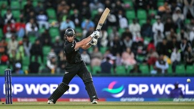 New Zealand did not waste the platform that the pair set for them and smashed as many as 111 runs in the last 10 overs. Glenn Phillips and Daryl Mitchell did most of the hitting. Phillips finished unbeaten on 49 off 27 while Mitchell scored 49 in 37. (AFP) New Zealand did not waste the platform that the pair set for them and smashed as many as 111 runs in the last 10 overs. Glenn Phillips and Daryl Mitchell did most of the hitting. Phillips finished unbeaten on 49 off 27 while Mitchell scored 49 in 37. (AFP)