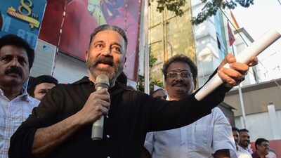 Makkal Needhi Maiam (MNM) chief Kamal Haasan at an all-party meeting. ((ANI Photo)) Makkal Needhi Maiam (MNM) chief Kamal Haasan at an all-party meeting. ((ANI Photo))