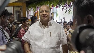 Mumbai: Nationalist Congress Party (NCP) leader Hasan Mushrif at the inauguration of new party office, in Mumbai, Tuesday, July 4, 2023. (PTI Photo/Kunal Patil)(PTI07_04_2023_000151B) (PTI) Mumbai: Nationalist Congress Party (NCP) leader Hasan Mushrif at the inauguration of new party office, in Mumbai, Tuesday, July 4, 2023. (PTI Photo/Kunal Patil)(PTI07_04_2023_000151B) (PTI)