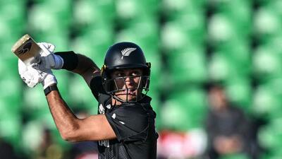 New Zealand's Rachin Ravindra plays a shot against South Africa at the ICC Champions Trophy semi-final in Lahore. (AFP) New Zealand's Rachin Ravindra plays a shot against South Africa at the ICC Champions Trophy semi-final in Lahore. (AFP)