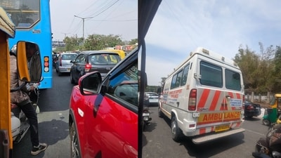 The Bengaluru Traffic Police took to X (formerly Twitter) to alert the public about the situation. (Pathi Venkata Thadhagath) The Bengaluru Traffic Police took to X (formerly Twitter) to alert the public about the situation. (Pathi Venkata Thadhagath)