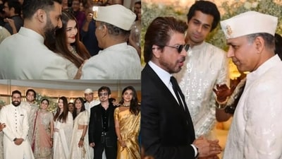 Abhishek, Aishwarya and Shah Rukh at Ashutosh Gowariker’s son’s wedding Abhishek, Aishwarya and Shah Rukh at Ashutosh Gowariker’s son’s wedding