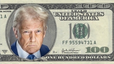 Donald Trump: Golden Age Act would require that all $100 bills feature a picture of president on the front face of the note.” (X@RepBrandonGill) Donald Trump: Golden Age Act would require that all $100 bills feature a picture of president on the front face of the note.” (X@RepBrandonGill)