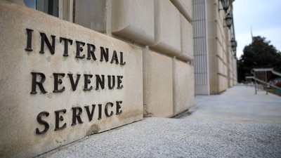 WASHINGTON, DC - FEBRUARY 20: The Internal Revenue Service (IRS) Building is seen on February 20, 2025 in Washington, DC. The Internal Revenue Service will begin laying off roughly 6,000 employees in the middle of tax season as the Trump administration pushes to downsize the federal workforce through the Department of Government Efficiency (DOGE). Tasos Katopodis/Getty Images/AFP (Photo by TASOS KATOPODIS / GETTY IMAGES NORTH AMERICA / Getty Images via AFP) (Getty Images via AFP) WASHINGTON, DC - FEBRUARY 20: The Internal Revenue Service (IRS) Building is seen on February 20, 2025 in Washington, DC. The Internal Revenue Service will begin laying off roughly 6,000 employees in the middle of tax season as the Trump administration pushes to downsize the federal workforce through the Department of Government Efficiency (DOGE). Tasos Katopodis/Getty Images/AFP (Photo by TASOS KATOPODIS / GETTY IMAGES NORTH AMERICA / Getty Images via AFP) (Getty Images via AFP)