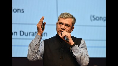 Union minister Ashwini Vaishnaw briefs the media on cabinet decisions in New Delhi on Wednesday. (ANi) Union minister Ashwini Vaishnaw briefs the media on cabinet decisions in New Delhi on Wednesday. (ANi)