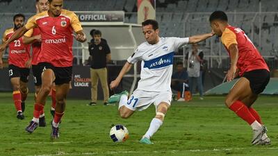 Yazgylych Gurbanov of FC Arkadag scores in the 1-0 win over East Bengal in the AFC Challenge League first leg tie at Kolkata’s Salt Lake Stadium on Wednesday. ) (Samir Jana/HT) Yazgylych Gurbanov of FC Arkadag scores in the 1-0 win over East Bengal in the AFC Challenge League first leg tie at Kolkata’s Salt Lake Stadium on Wednesday. ) (Samir Jana/HT)