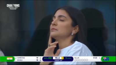 Anushka Sharma was spotted snoozing during the match between India and Australia yesterday.