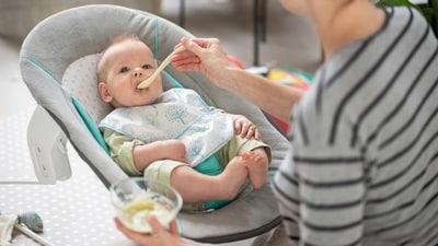 Babies are given solids at 6 months. (Shutterstock) Babies are given solids at 6 months. (Shutterstock)