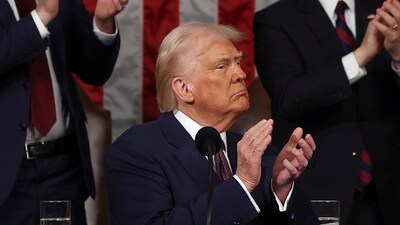 President Donald Trump addressing a joint session of Congress at the Capitol in Washington (AP) President Donald Trump addressing a joint session of Congress at the Capitol in Washington (AP)