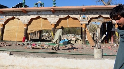 The blast brought down the roof of a nearby mosque soon after residents had broken their fast during the Muslim holy month of Ramadan, a military official said on condition of anonymity. (AFP)