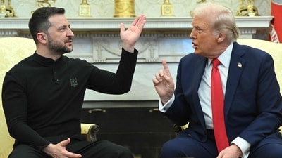 US President Donald Trump suspended military aid to Ukraine on March 3 after a spat between him and President Zelensky on Friday in White House (File) (AFP) US President Donald Trump suspended military aid to Ukraine on March 3 after a spat between him and President Zelensky on Friday in White House (File) (AFP)