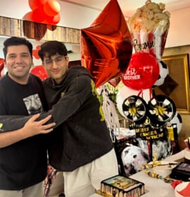 Ibrahim Ali Khan with Collin DCunha. Ibrahim Ali Khan with Collin DCunha.