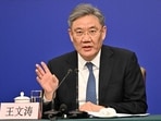 Wang Wentao, China's Minister of Commerce, attends a press conference during the second session of the 14th National People's Congress (NPC) in Beijing on March 6, 2025. (Photo by Pedro Pardo / AFP) Wang Wentao, China's Minister of Commerce, attends a press conference during the second session of the 14th National People's Congress (NPC) in Beijing on March 6, 2025. (Photo by Pedro Pardo / AFP)
