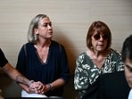 Gisele Pelicot (R) sits beside her daughter Caroline Darian at the courthouse during the trial of her husband in Avignon. Gisele Pelicot (R) sits beside her daughter Caroline Darian at the courthouse during the trial of her husband in Avignon.