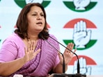 Congress leader Supriya Shrinate addresses a press conference in New Delhi. Congress leader Supriya Shrinate addresses a press conference in New Delhi.