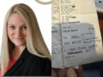 A Columbus real estate agent was fired after leaving an offensive message for a waiter on a receipt A Columbus real estate agent was fired after leaving an offensive message for a waiter on a receipt