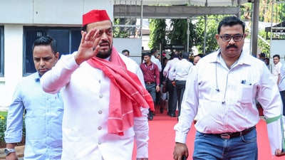 Samajwadi Party (SP) MLA Abu Azmi has found himself at the centre of a controversy after his remarks on Aurangzeb. (ANI) Samajwadi Party (SP) MLA Abu Azmi has found himself at the centre of a controversy after his remarks on Aurangzeb. (ANI)