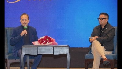 Ashneer Grover at the CICU event in Ludhiana on Thursday. (HT Photo)