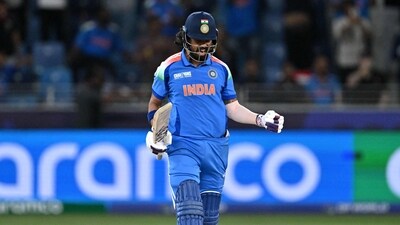 KL Rahul finished off the game in style with a six as India beat Australia by four wickets. (AFP) KL Rahul finished off the game in style with a six as India beat Australia by four wickets. (AFP)