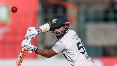 Saud Shakeel is playing for the State Bank of Pakistan in the domestic President's Trophy final, but was timed out. (AFP) Saud Shakeel is playing for the State Bank of Pakistan in the domestic President's Trophy final, but was timed out. (AFP)