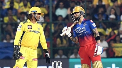 Chennai Super Kings' MS Dhoni and Royal Challengers Bengaluru's Virat Kohli (ANI)
