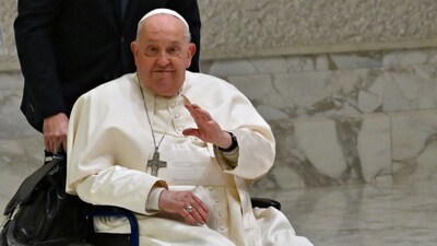 The Vatican also said that Francis would once again be reconnected to non-invasive mechanical ventilation overnight after it was removed during the day (File) (AFP) The Vatican also said that Francis would once again be reconnected to non-invasive mechanical ventilation overnight after it was removed during the day (File) (AFP)