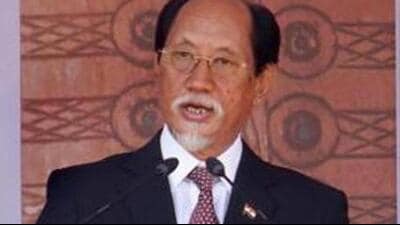 Kohima: Newly-appointed Nagaland CM Neiphiu Rio, during his swearing-in ceremony in Kohima on Thursday. PTI Photo (PTI3_8_2018_000100A) (PTI) Kohima: Newly-appointed Nagaland CM Neiphiu Rio, during his swearing-in ceremony in Kohima on Thursday. PTI Photo (PTI3_8_2018_000100A) (PTI)