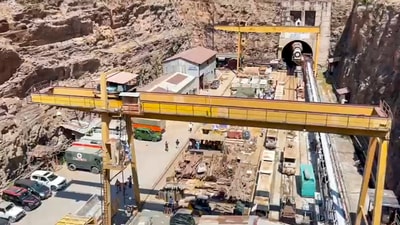 Rescue operation underway to trace workers trapped inside the partially collapsed Telangana's Srisailam Left Bank Canal tunnel, in Nagarkurnool, Telangana (PTI) Rescue operation underway to trace workers trapped inside the partially collapsed Telangana's Srisailam Left Bank Canal tunnel, in Nagarkurnool, Telangana (PTI)